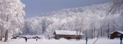 La vetta - stazione di risalita sotto la neve
